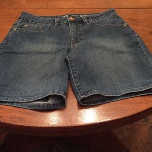 A pair of mid rise shorts